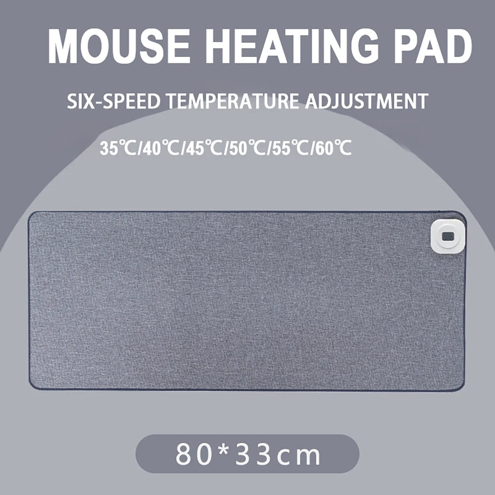 Heating Mouse Pad 80x33cm 35℃/40℃/45℃/50℃/55℃/60℃ Adjustable