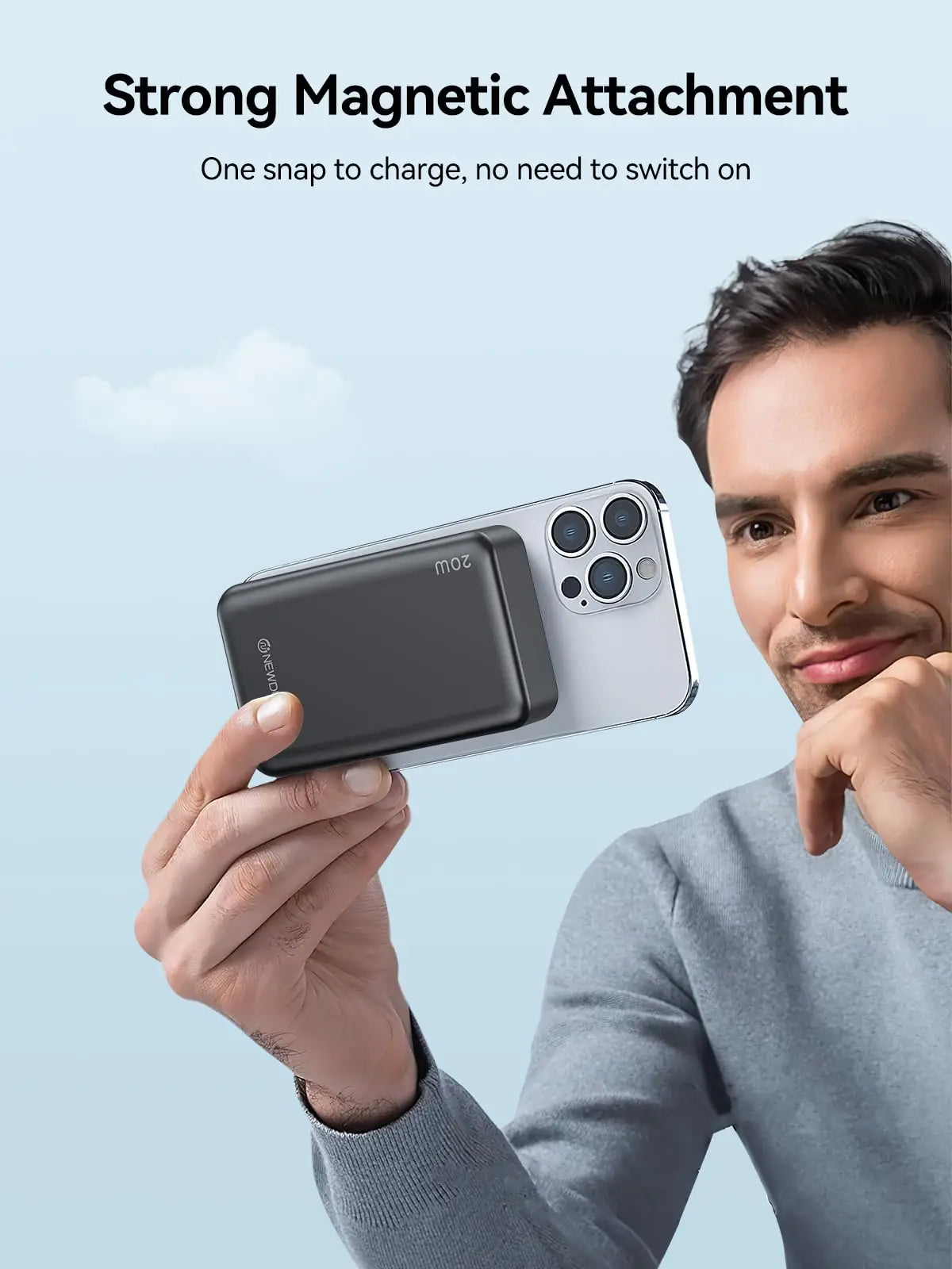 NEWDERY 20000mAh Magnetic Power Bank PD 20W