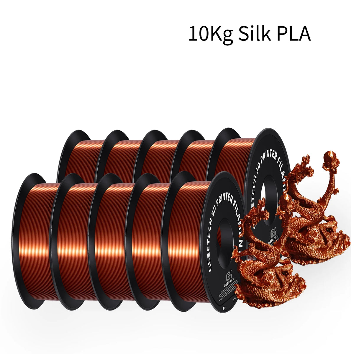 GEEETECH 10Kg In One Box Matte/PETG/Silk PLA/TPU/ABS 3D PLA Filament 1.75mm