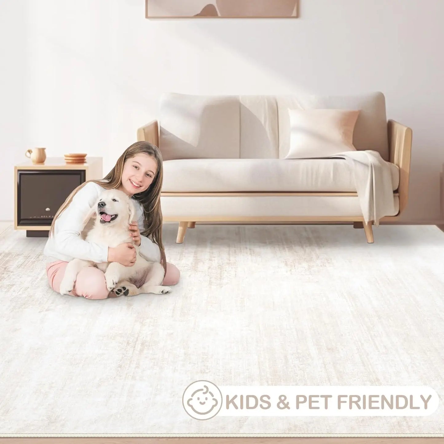 Washable 10x14 Area Rug: for Living Room Bedroom Home Office