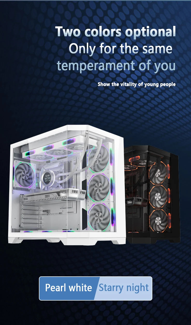 WJCOOLMAN Dreamer Plus White Gaming Computer Case