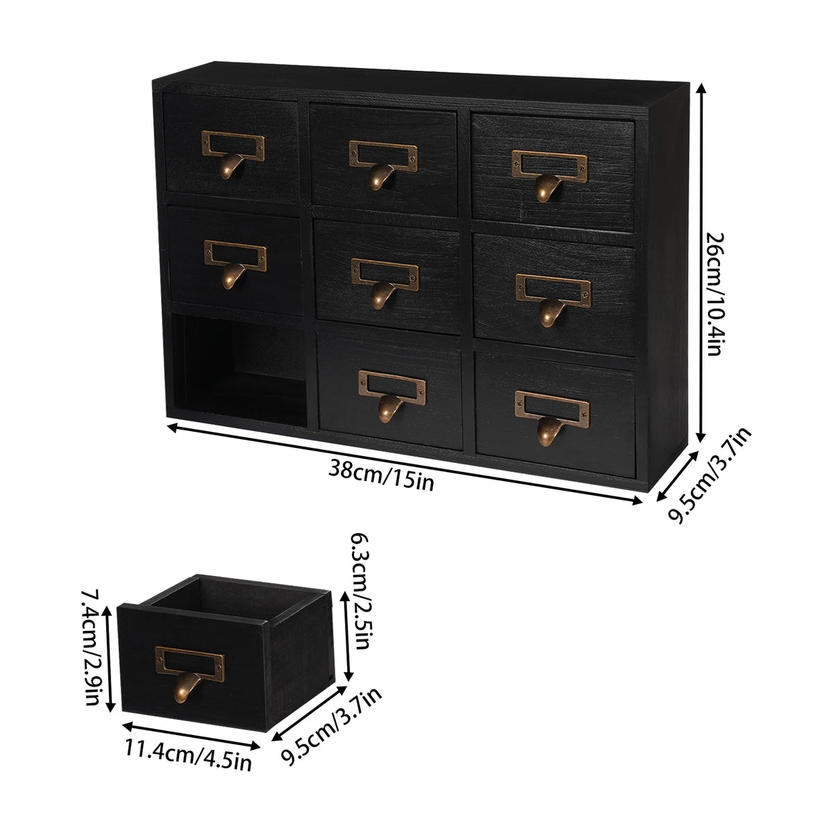 38cm/15in Height 9 Drawers Drawer Organizers