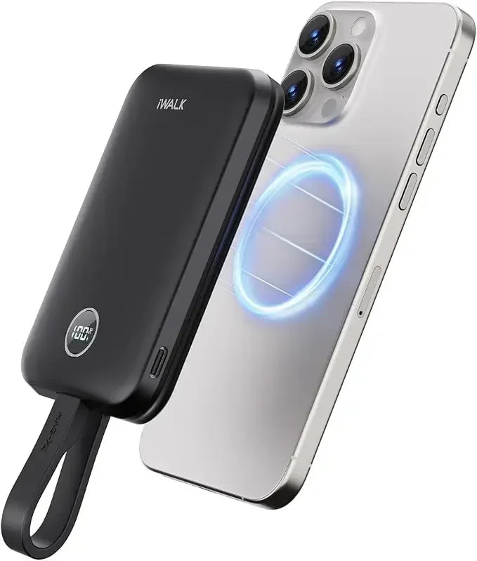 iWALK Magnetic Portable Charger with Ring: 50000 mAh Wireless Power Bank