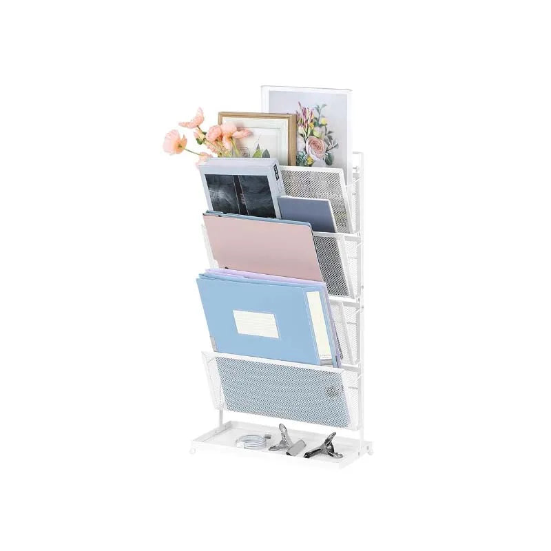 File Organizer Desk Vertical File Folder Holder Standing Mail Organizer