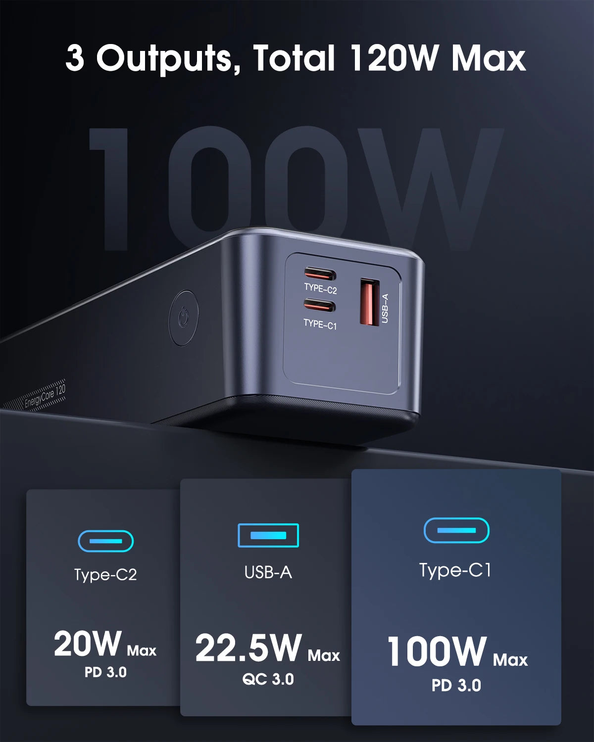 100W/65W Power Bank with Smart Digital Display