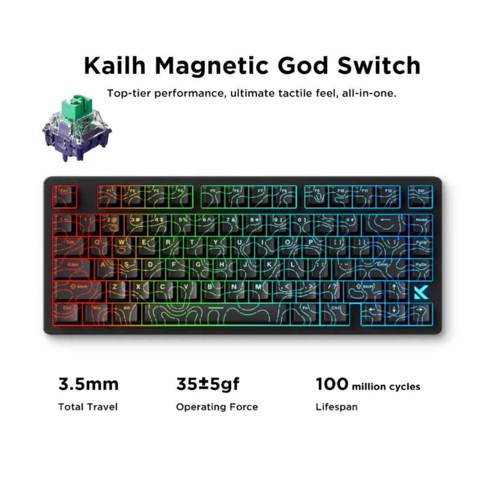MCHOSE Jet75 Kailh Magnetic Switch 8kHz Gaming Keyboard Customized RGB