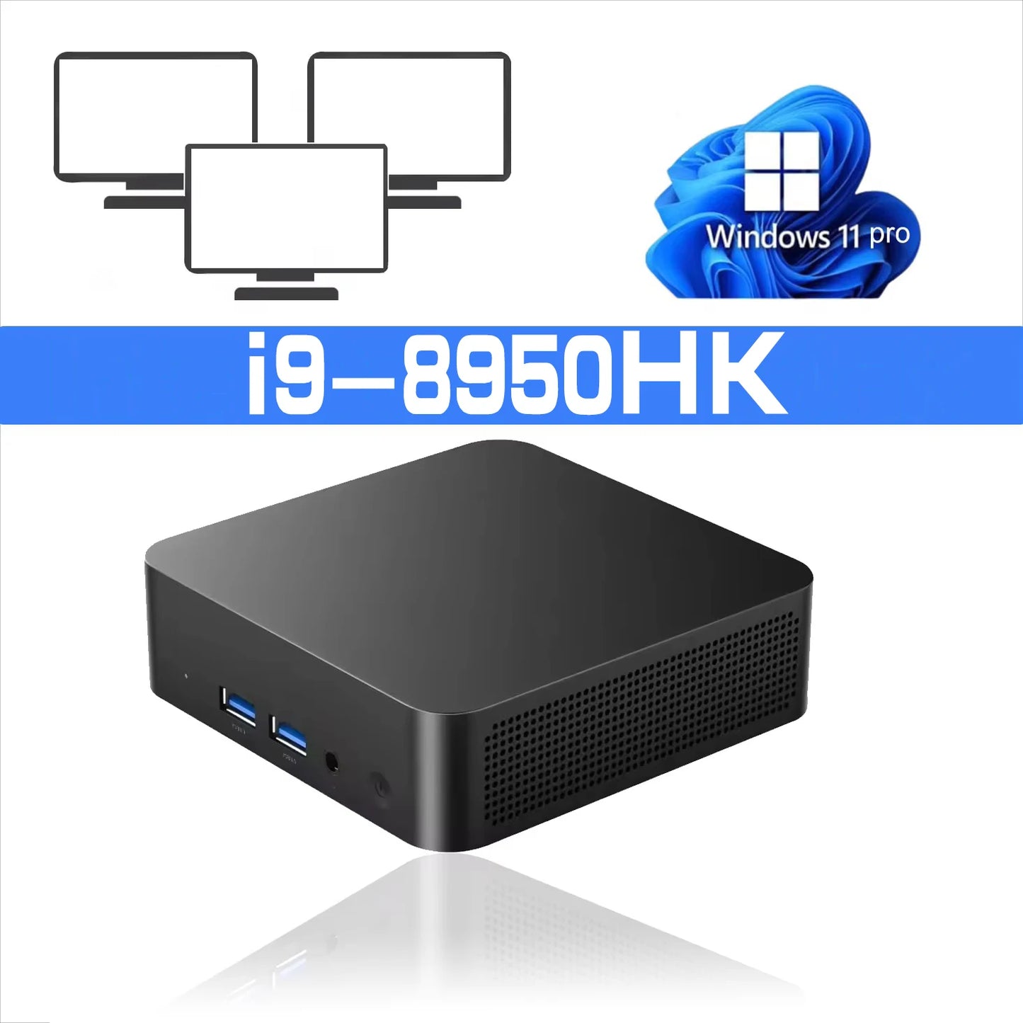 2025 Portable i9 Mini PC Computer Windows 11 Intel Core i9 8950HK 16GB 1TB