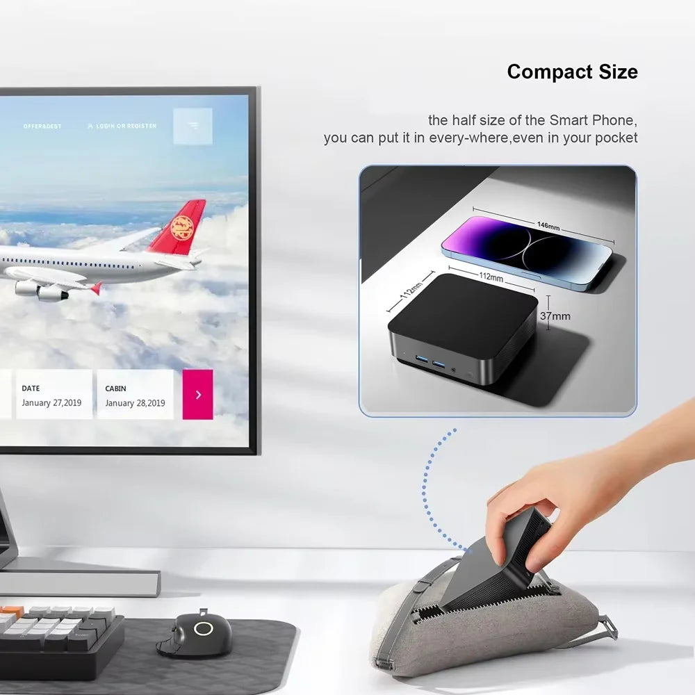 Mini PC Intel Core i9 8950HK i3 6100U Windows 11 16GB DDR 1TB SSD 4K HD