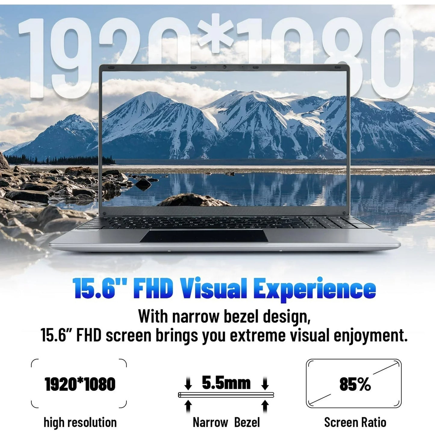 URAO LT1505 15.6 Inch Laptop 16GB DDR4 512GB SSD Intel N5095