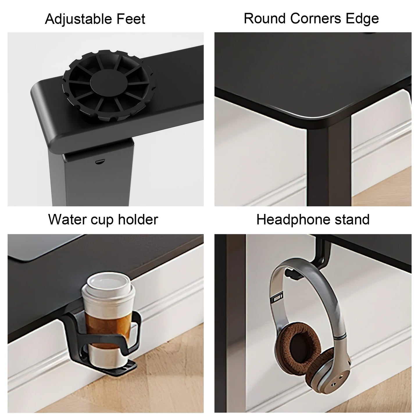 L Shaped Standing Desk, 63/71x43 Inches with Adjustable Height