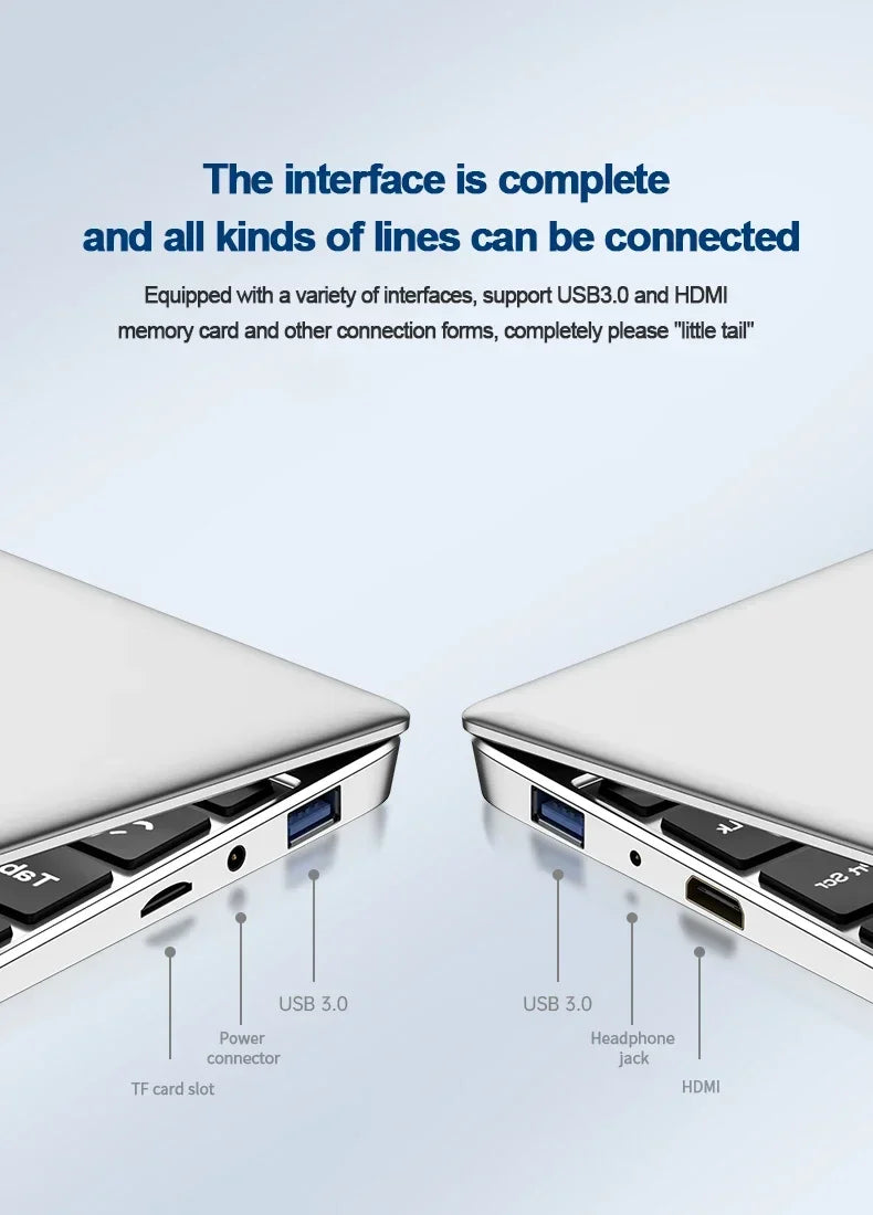 New Laptop Computer Windows 11 Pro Intel Atom A3950 12GB RAM