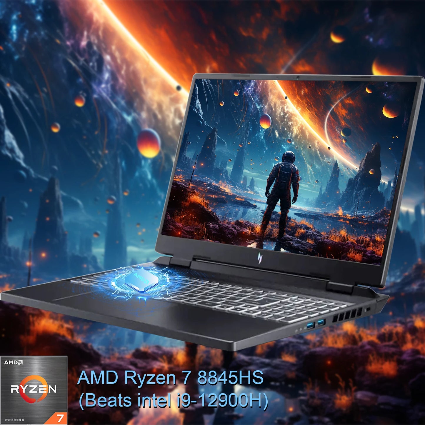 acer Nitro V 16'' Gaming Laptop, AMD Ryzen 7 8845HS, RTX 4060 140W