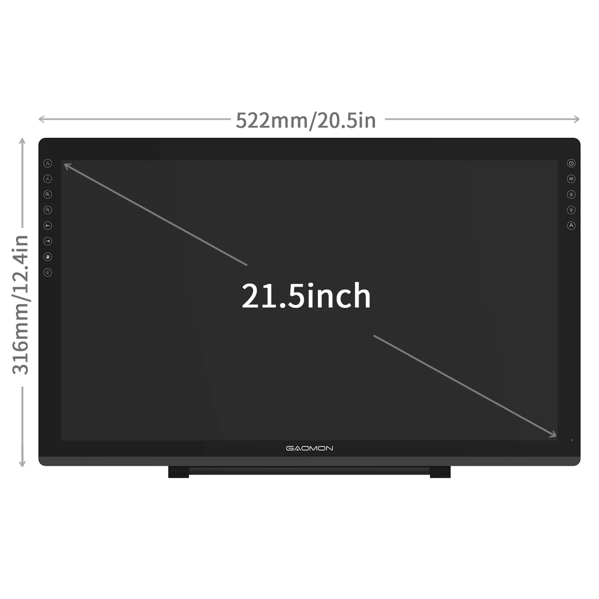 Gaomon PD2200 21.5 Inch Graphics Tablet with 8 Touch Keys