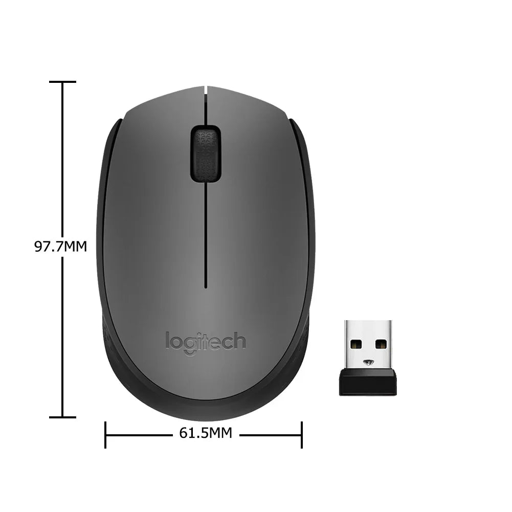 Logitech M170 Wireless Mouse 2.4GHz Optical Mouse 3 Buttons 2Ways Wheel Mice With Nano Receiver