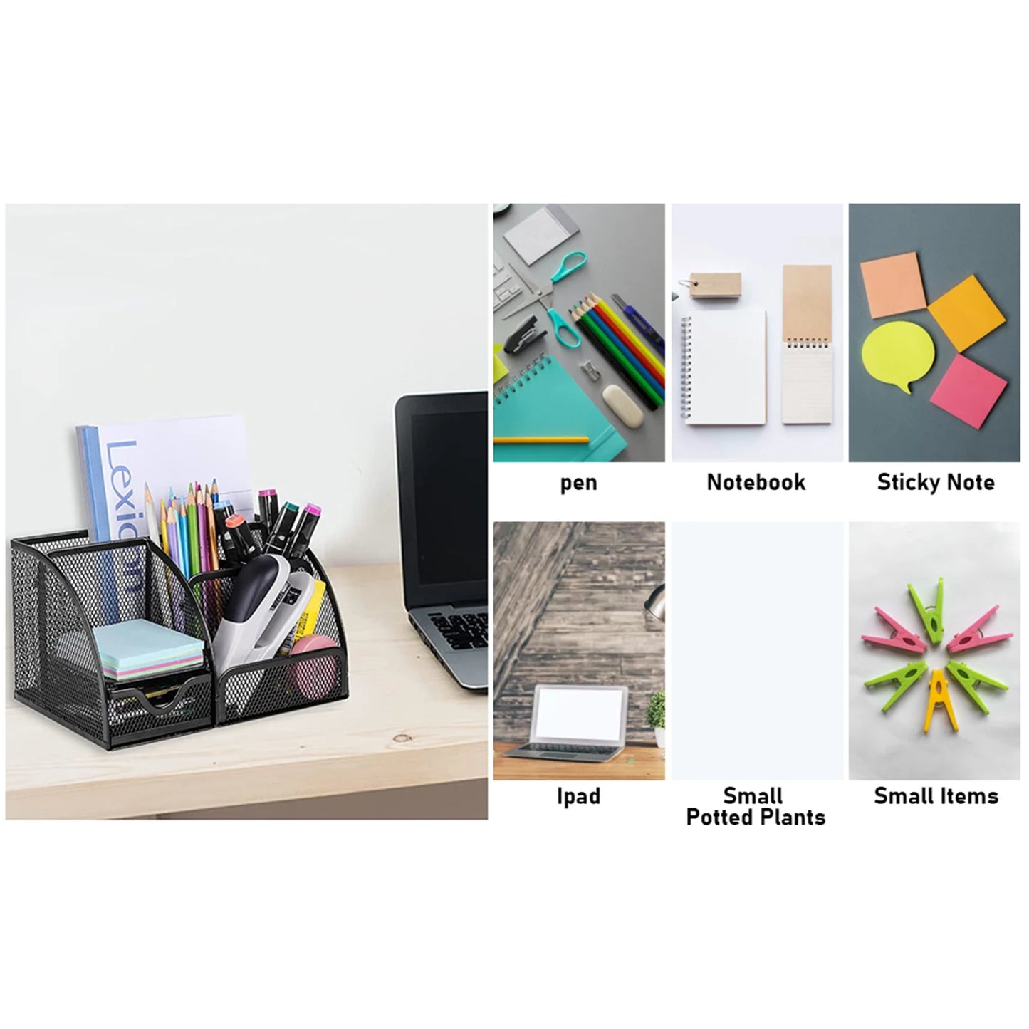 Mesh Desk Organizer with Pen Holder