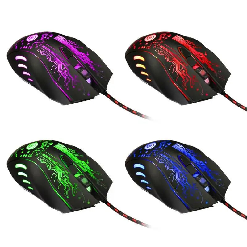 VODOOL USB Wired Gaming Mouse 6 Buttons 3200 DPI