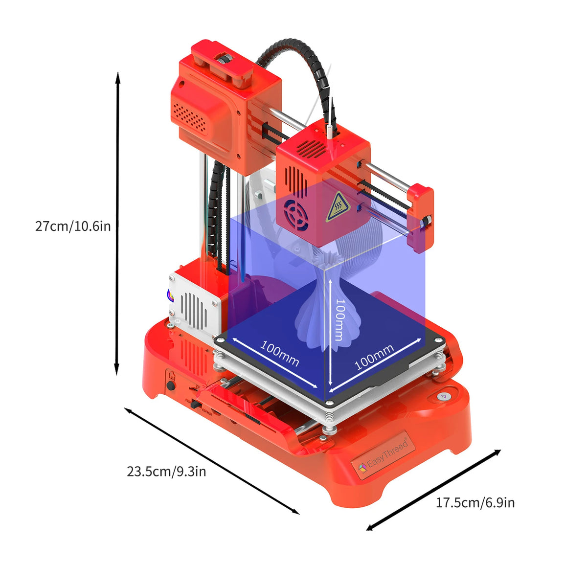 EasyThreed K7 Children Mini Desktop 3D Printer for Kids 100x100x100mm