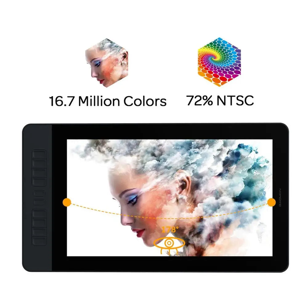 GAOMON PD1561 Graphics Tablet Monitor 15.6 Inch Screen 72% NTSC