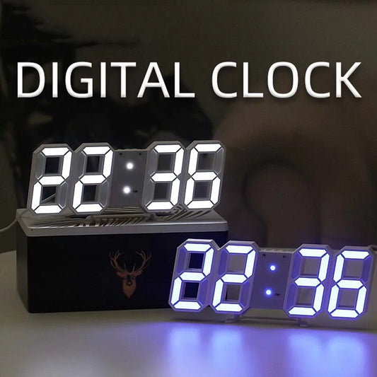 3D LED Digital Wall Clock