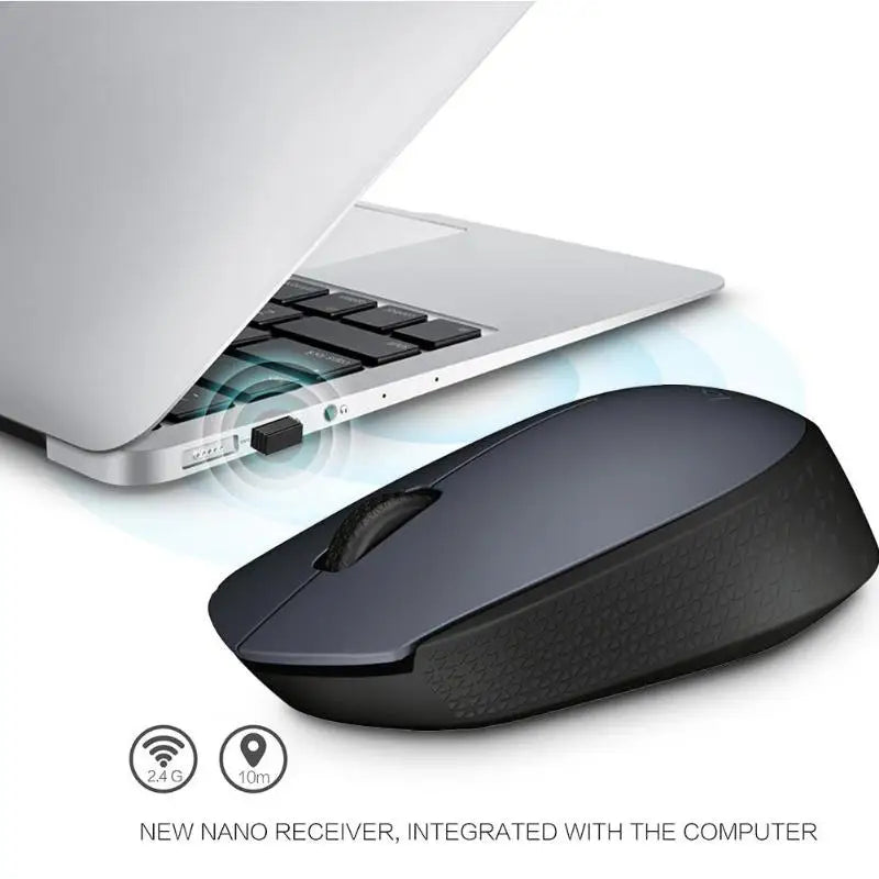 Logitech M170 Wireless Mouse 2.4GHz Optical Mouse 3 Buttons 2Ways Wheel Mice With Nano Receiver