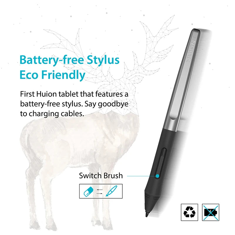 HUION H640P 6x4 inch Graphic Drawing Pen Tablet 6 Press Keys