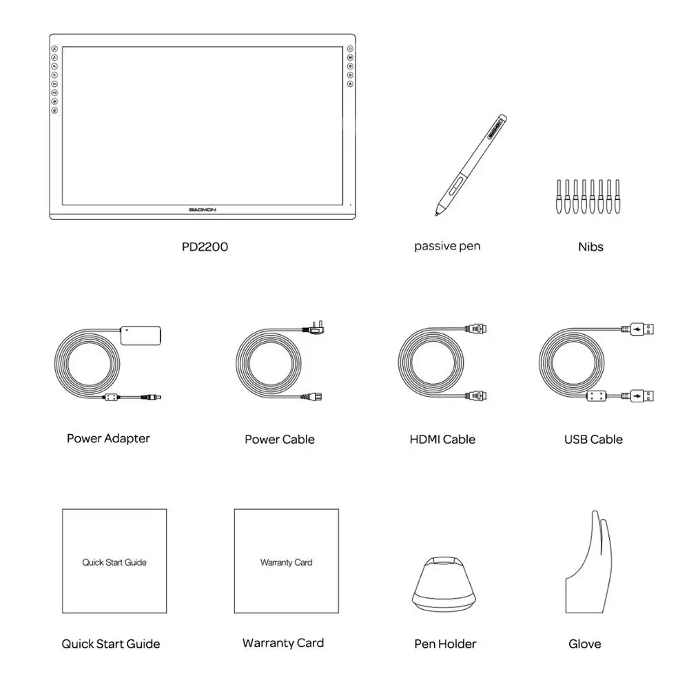 Gaomon PD2200 21.5 Inch Graphics Tablet with 8 Touch Keys