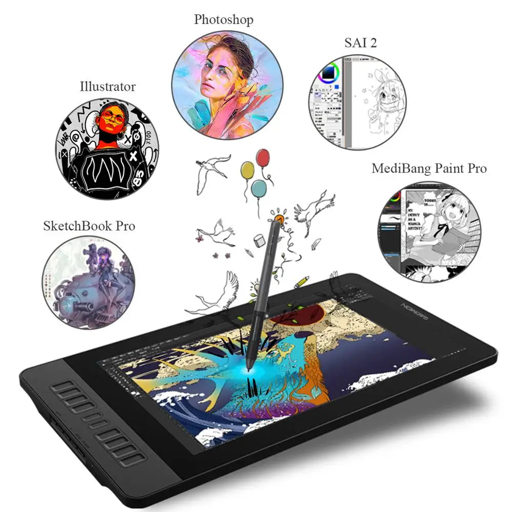 GAOMON PD1561 15.6 Inches Graphics Drawing Tablet with 10 Shortcut Keys