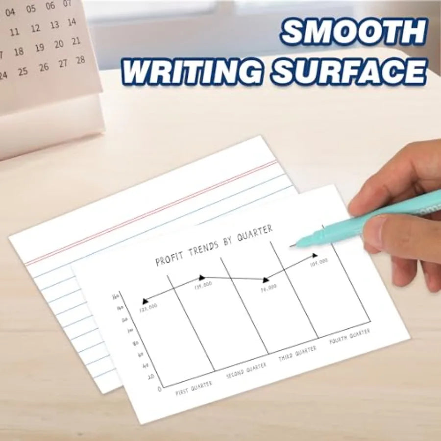 200 Count Index Cards 3x5 Inch Ruled Front and Blank Back
