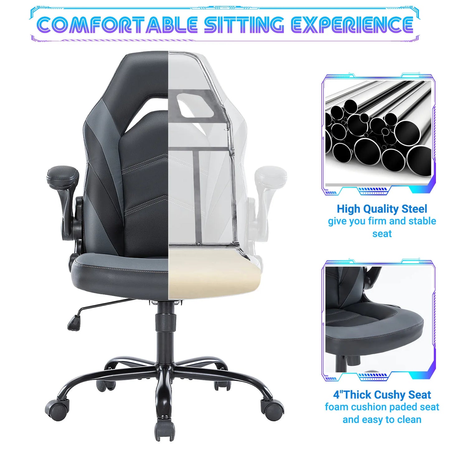 JHK Ergonomic Office Computer Home Gaming Desk Chair