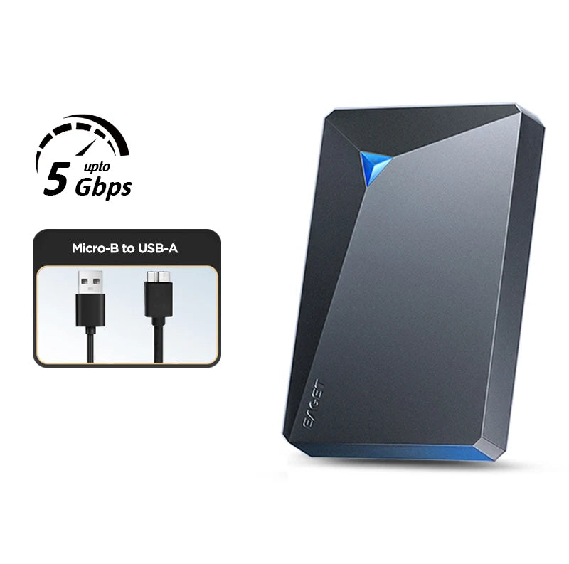 Eaget Portable External Hard Drive 1TB 5TB for PC Mac Desktop MacBook