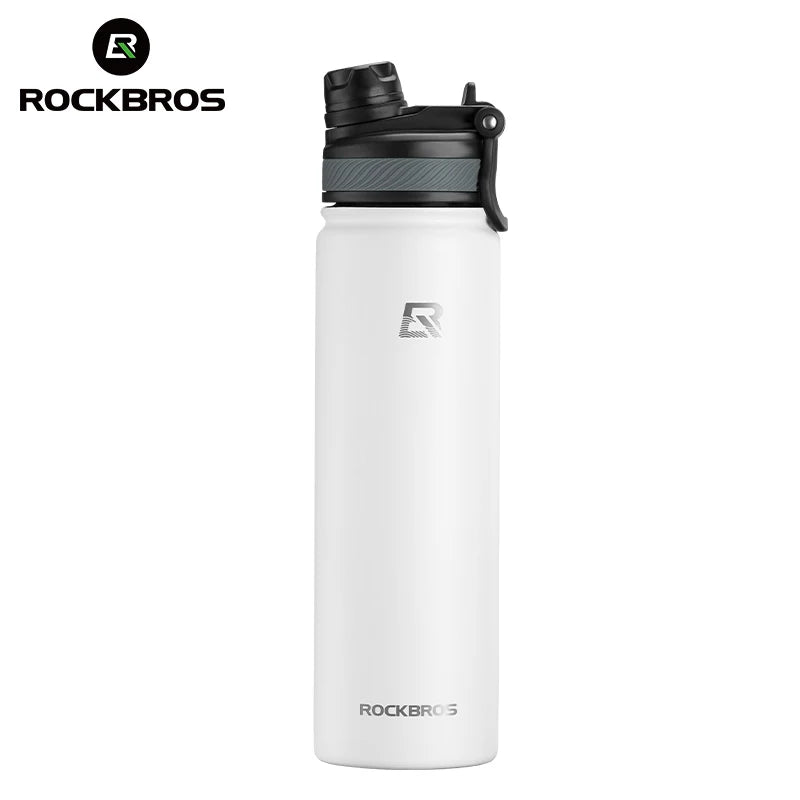 ROCKBROS Thermos Water Bottle 500ml 1000ml Non Slip Stainless Steel