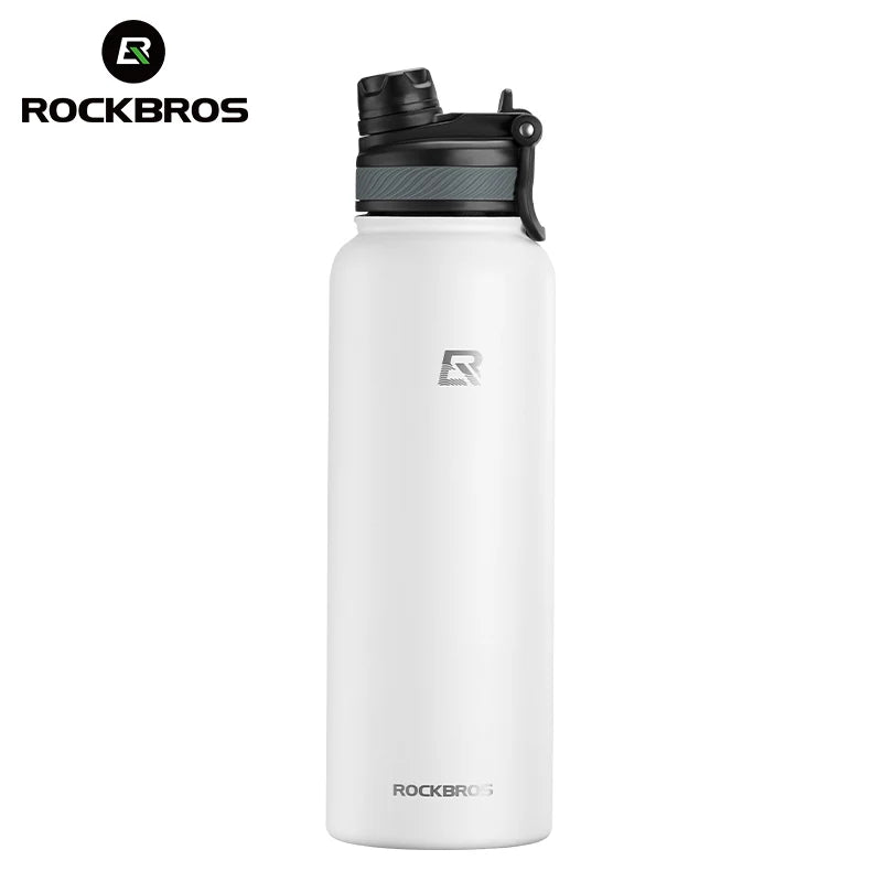 ROCKBROS Thermos Water Bottle 500ml 1000ml Non Slip Stainless Steel