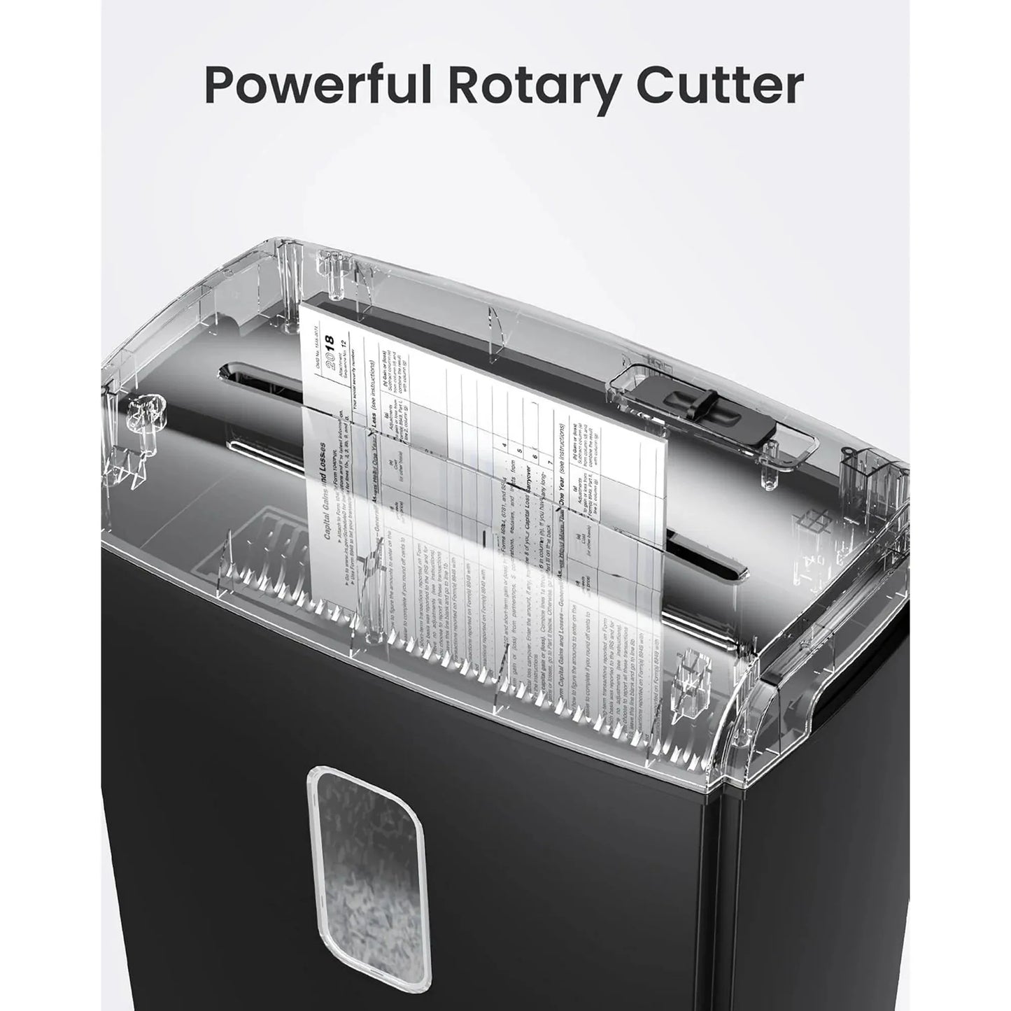 Deli 8-Sheet Micro Cut Paper Shredder. with Handle, 4 Gallons
