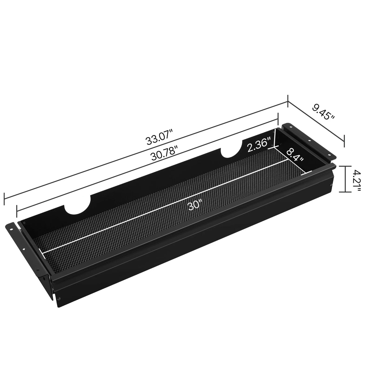 SucceBuy 16/26/30in Storage Under Desk Drawer Organizer for Office Home