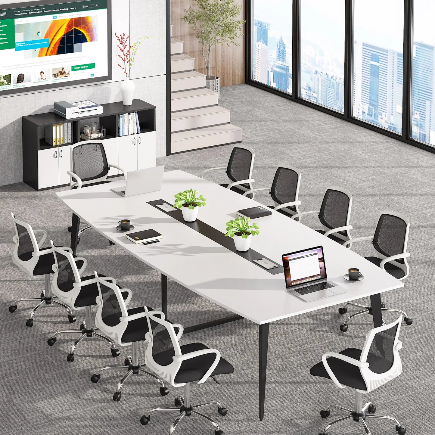 Tribesigns 8FT Conference Table, 94.48L x 47.24W x 29.52H Inches