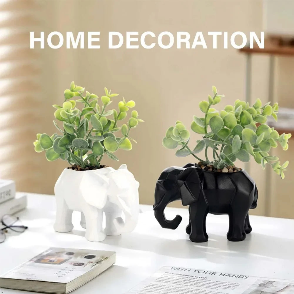 2Pack Artificial Plants with Pot for Home Decor