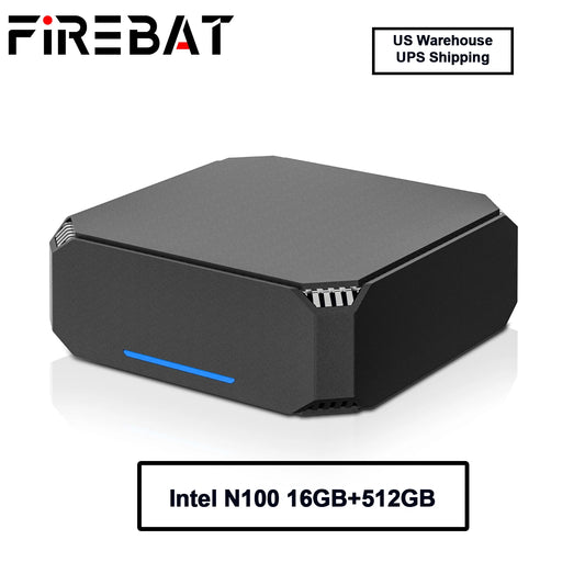 FIREBAT AK2 PLUS Mini PC Intel N100 CPU DDR4 16GB RAM 512GB SSD