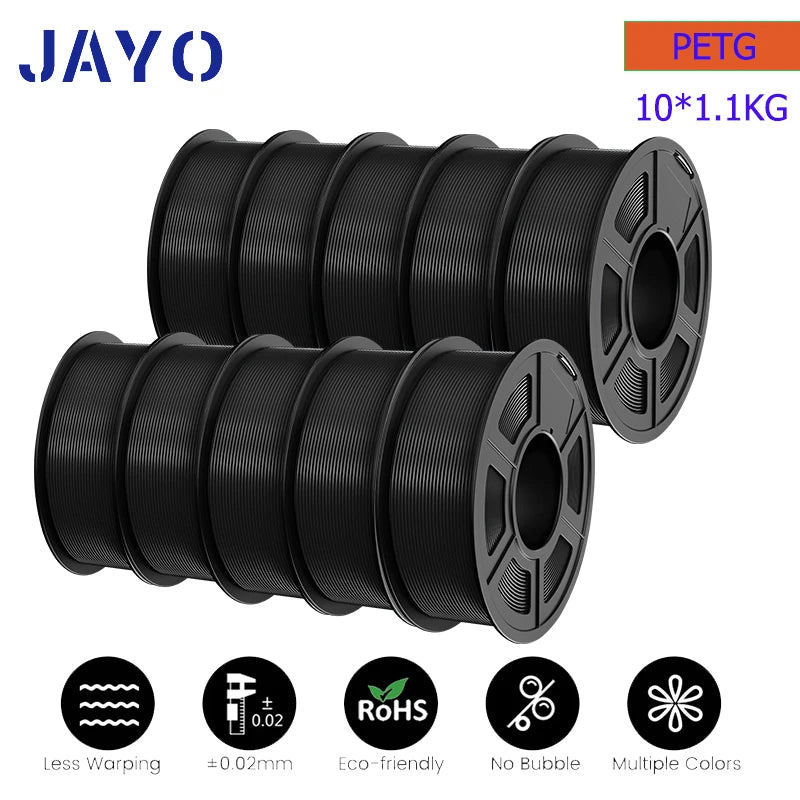 JAYO PETG/PLA PLUS/High Speed Matte PETG/PLA Filament 175mm 10 Rolls
