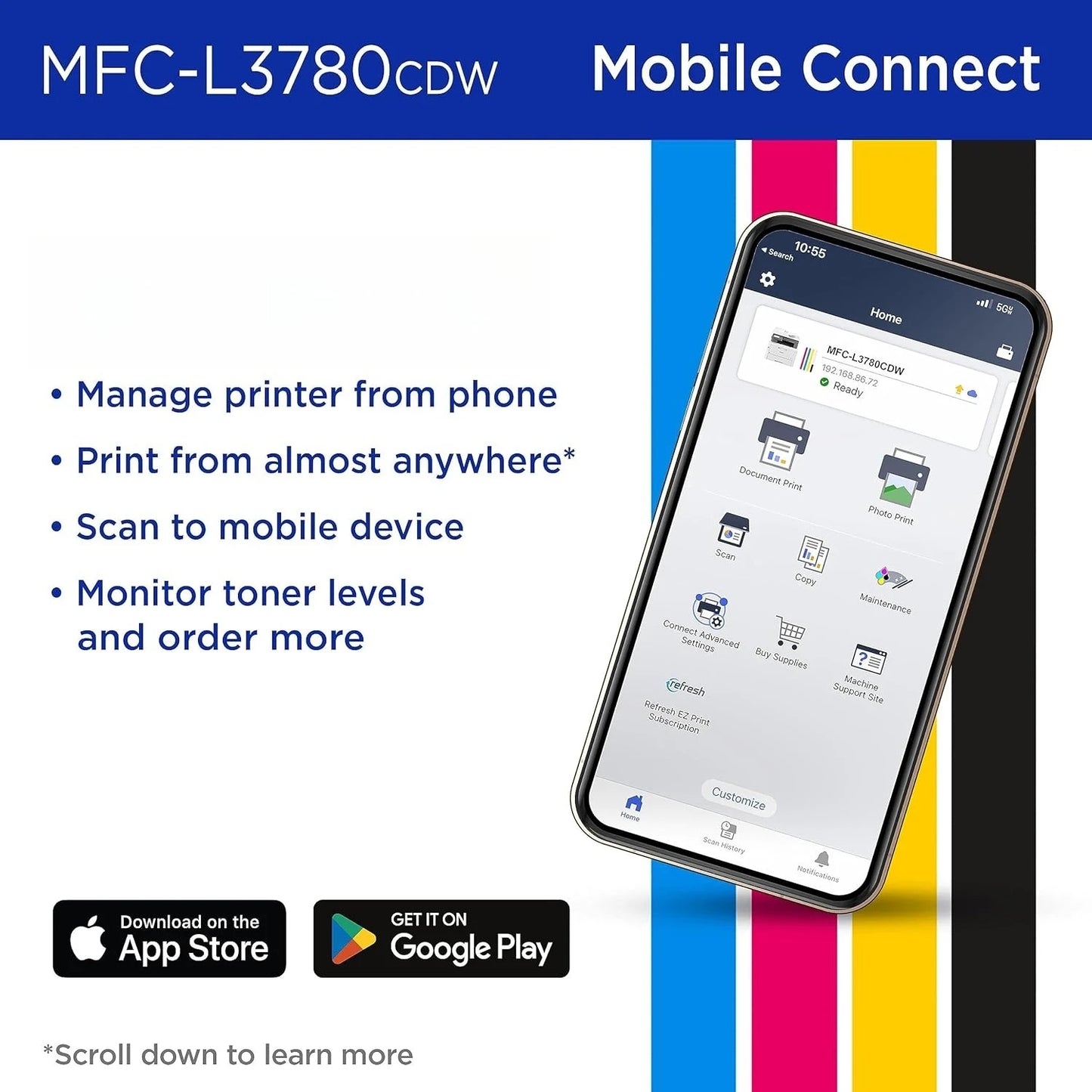 MFC-L3780CDW Wireless Digital Color All-in-One Printer