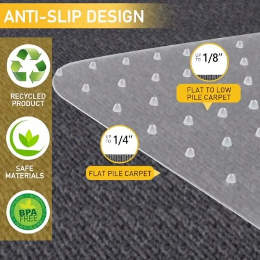 Heavy Duty Office Chair Mat for Carpet Floors and Carpeted Floors