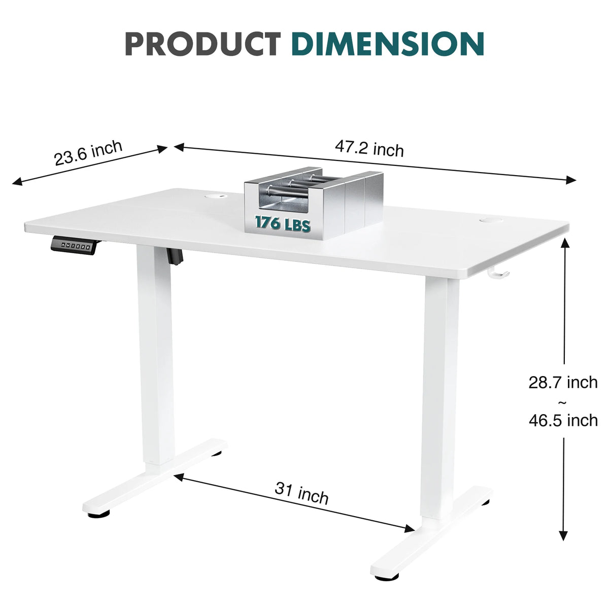 JHK  Ergonomic Electric Standing Desk Height Adjustable