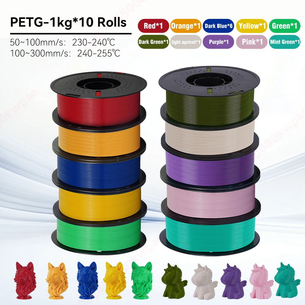 KINGROON 10KG 1.75mm PETG Filament High Quality 3D Printing
