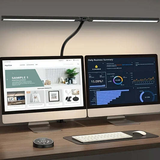 LED Desk Lamp for Home Office - 24 Watt, with 5-Color Stepless Dimmer