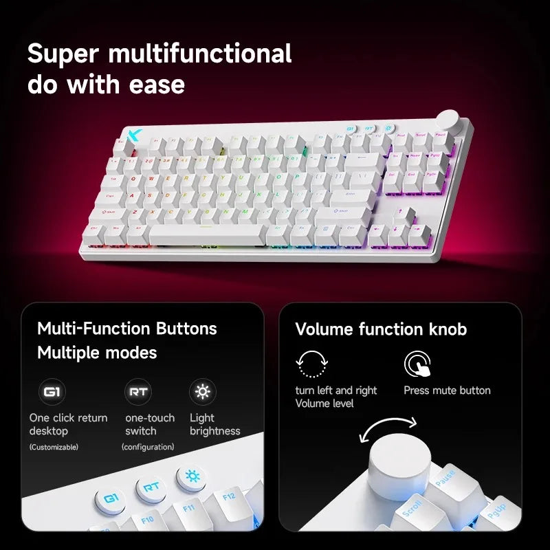 Mchose Mix87 Magnetic Swtich Wired Gaming Keyboard 0.08ms Low Latency