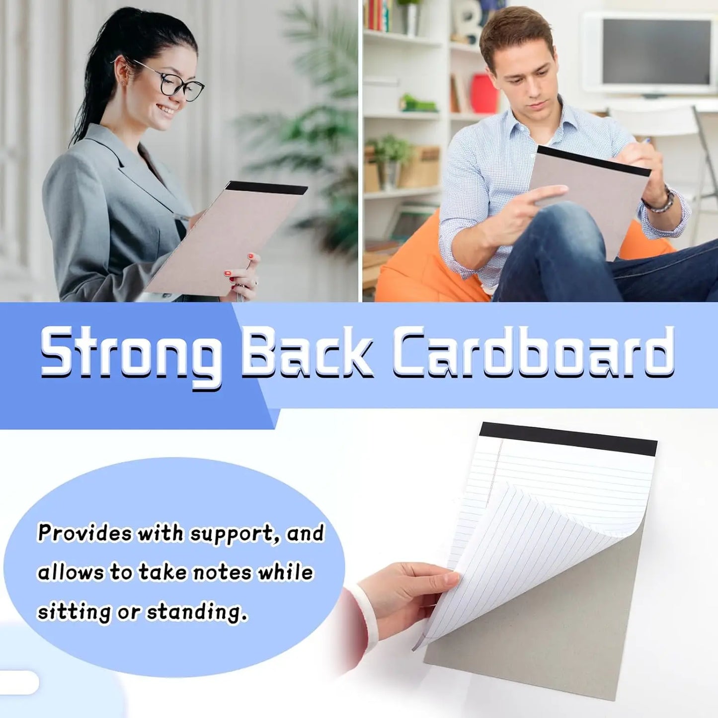 3-Pack Legal Pads, 8.5x11 Inches, Lined Writing Paper