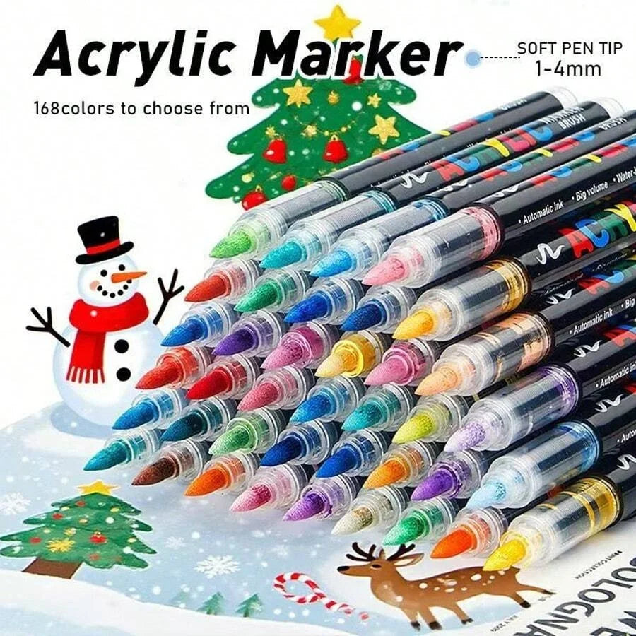 288/366Colors Straight Liquid Acrylic Markers, Portable Hard Case