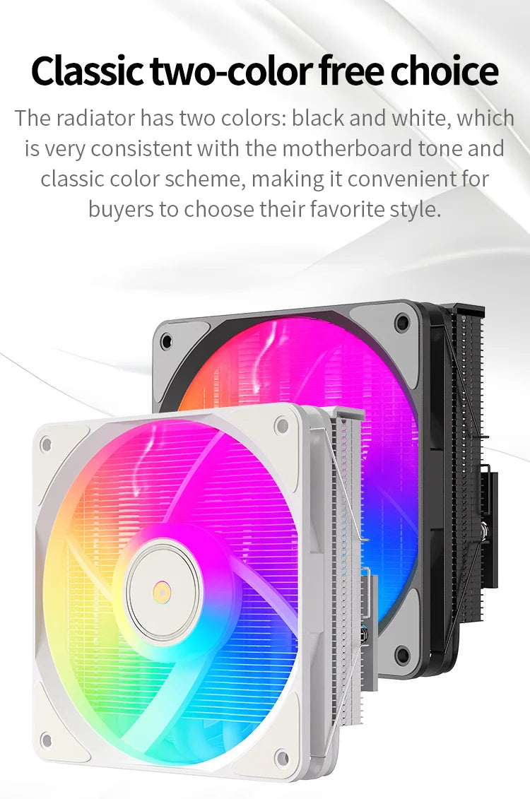 TE-75 ARGB CPU Cooler, 75mm Low Profile , 5V 3Pin Addressable RGB