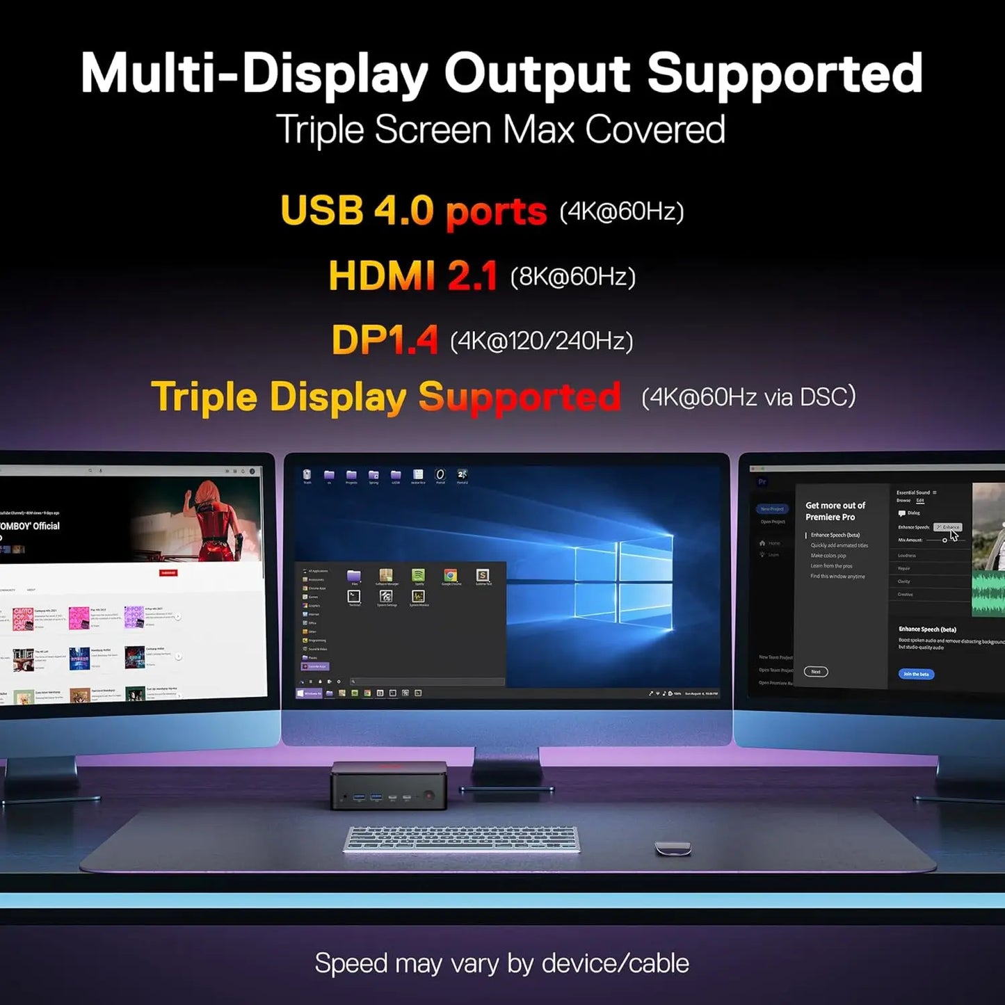 Redragon MPC745 Mini PC AMD Ryzen 7 8845HS Processor & 16GB DDR