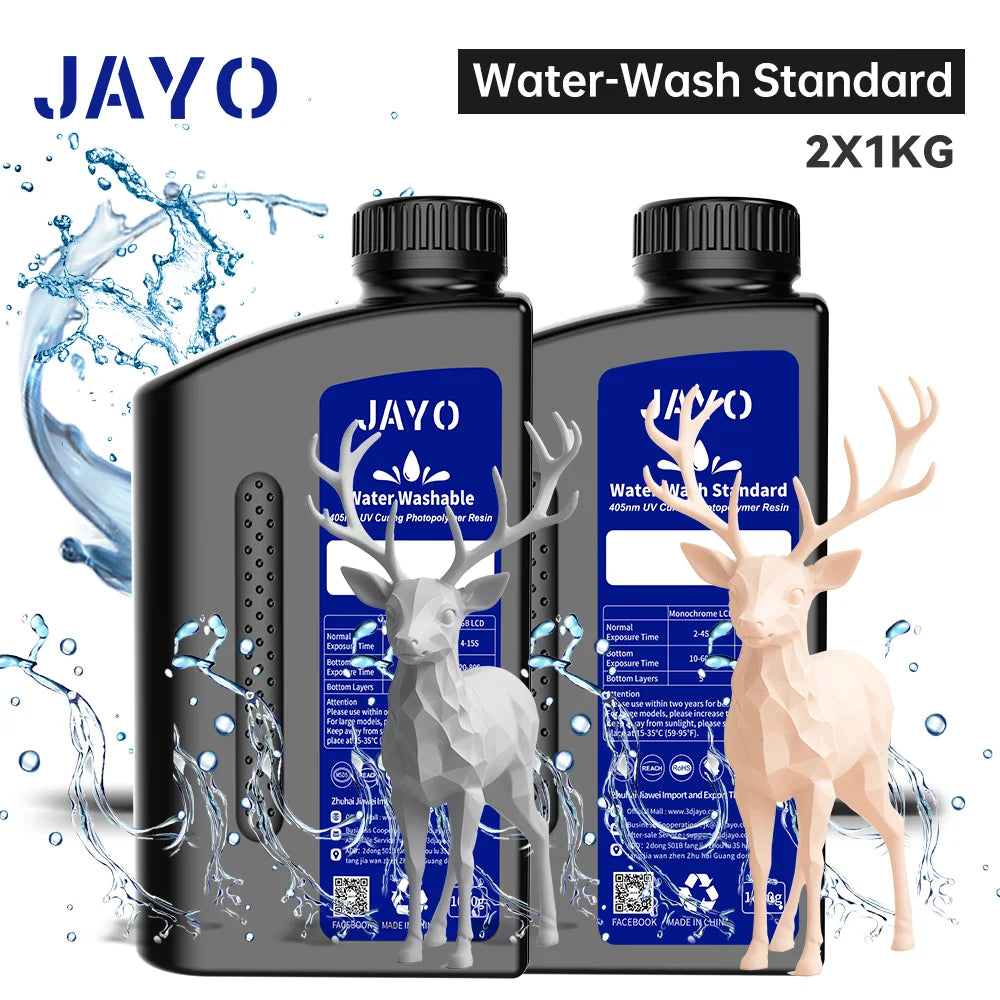 JAYO Standard /ABS-Like/ Water Wash 3D Printer UV Resin 405nm 2 Bottles
