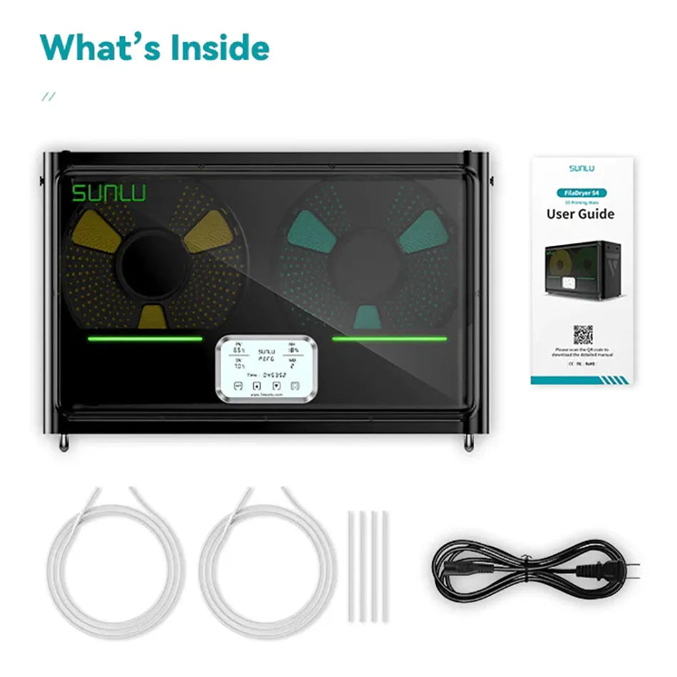 SUNLU S4 Filament Dryer Box 4 Spools Large Capacity Fast Heating 350W